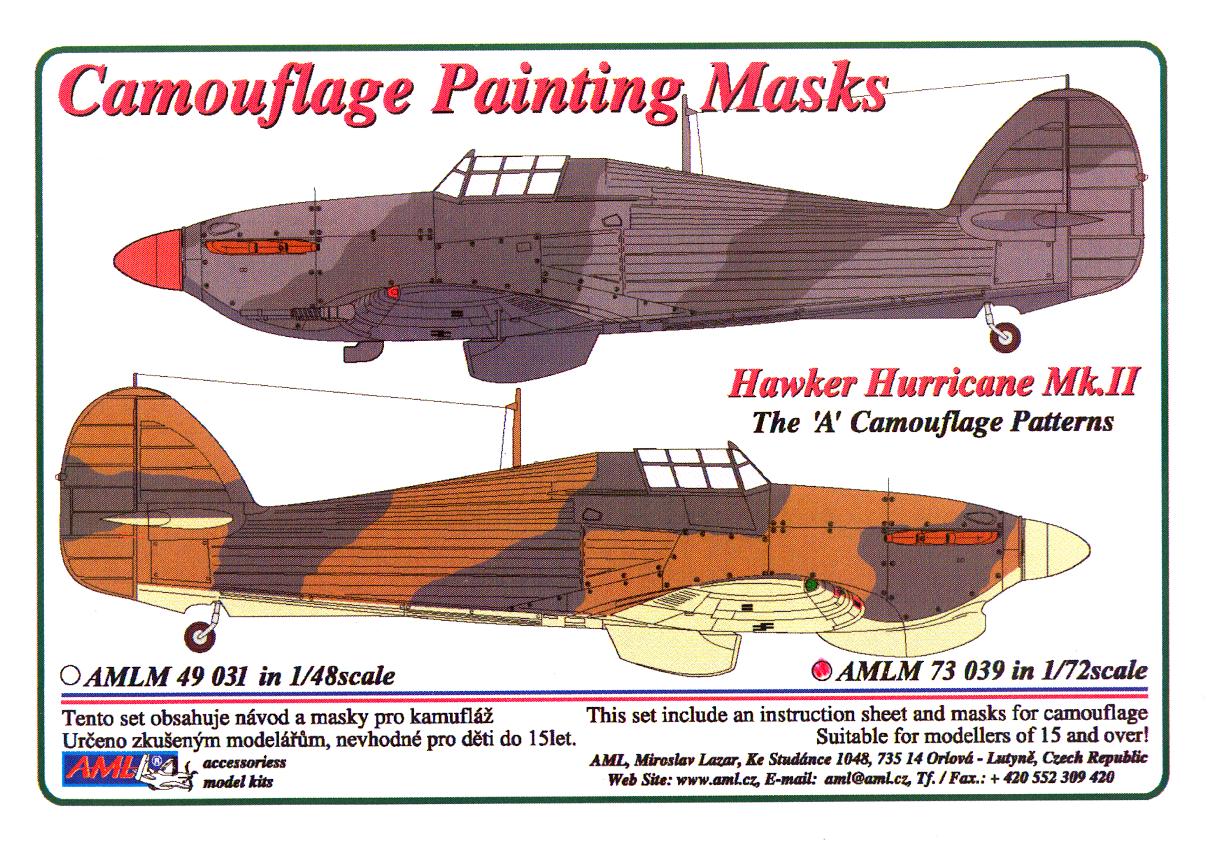 AML Models 1 72 HAWKER HURRICANE Mk II A PATTERN Camouflage Paint